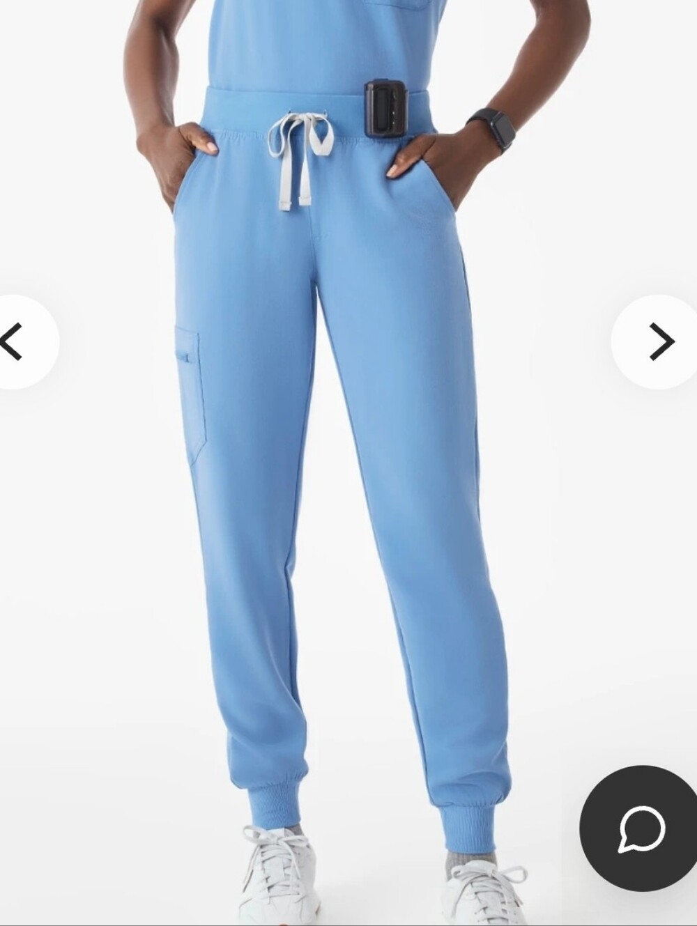 Figs Zamora Jogger Scrub Pants Ceil Blue Medium Petite